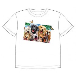 Dětské tričko s potiskem zvířat - Pejsci