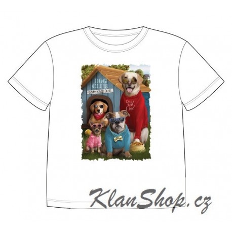 Dětské tričko s potiskem zvířat - Pejsci v brýlích