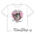 Dětské tričko s potiskem zvířat - Kočka v srdci
