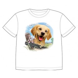 Dětské tričko s potiskem zvířat - Zlatý Retrívr