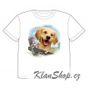 Dětské tričko s potiskem zvířat - Zlatý Retrívr