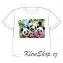 Dětské tričko s potiskem zvířat - Pandí rodinka