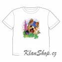Dětské tričko s potiskem zvířat - Jorkšír s motýlem