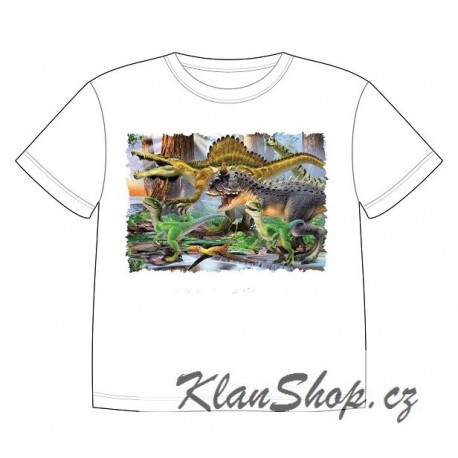 Dětské tričko s dobarvujícím se potiskem – Dinosauři