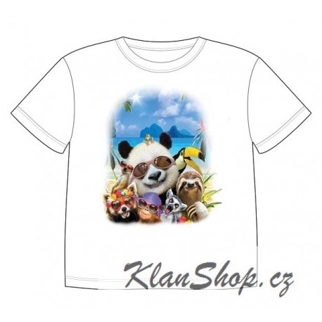 Dětské tričko s dobarvujícím se potiskem – Zvířátka na pláži