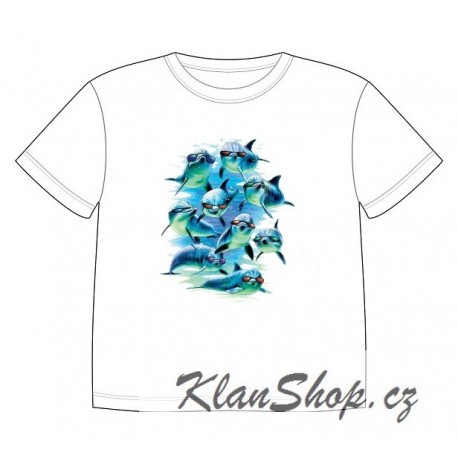 Dětské tričko s dobarvujícím se potiskem – Delfíni