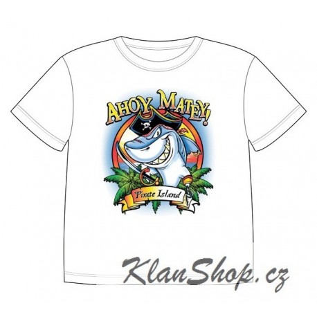 Dětské tričko s dobarvujícím se potiskem – Žralok pirát