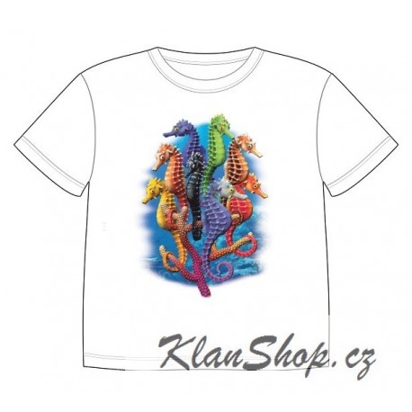 Dětské tričko s dobarvujícím se potiskem – Mořští koníci
