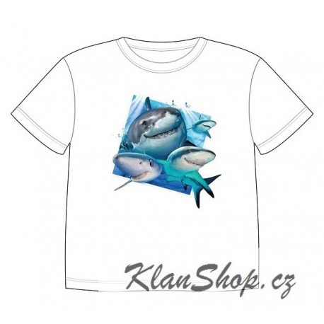 Dětské tričko s dobarvujícím se potiskem – Žraloci