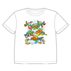 Dětské tričko s dobarvujícím se potiskem – Želvičky