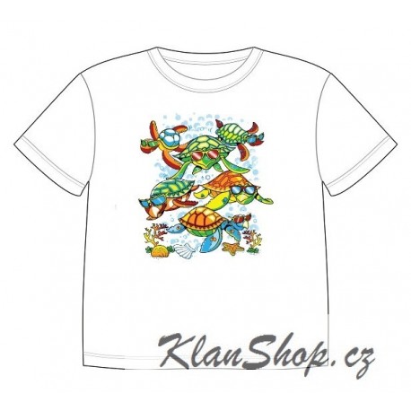 Dětské tričko s dobarvujícím se potiskem – Želvičky