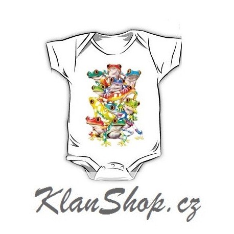 Dětské dobarvující se bodýčko – Žabičky