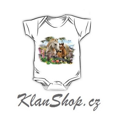 Dětské dobarvující se bodýčko – Koně