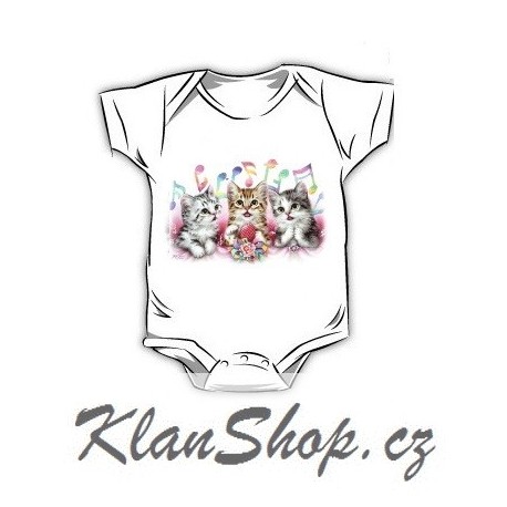 Dětské dobarvující se bodýčko – Kočičky