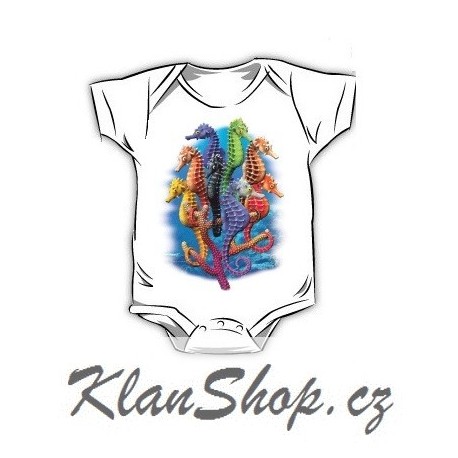 Dětské dobarvující se bodýčko – Mořští koníci