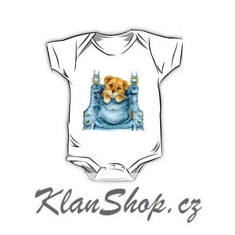 Dětské body s potiskem – Pejsek