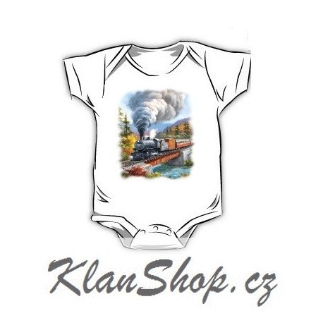 Dětské body s potiskem – Stará lokomotiva