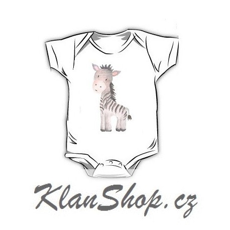 Dětské body s potiskem – Zebra