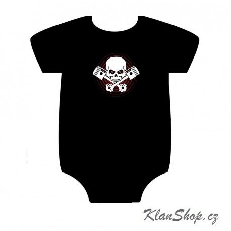 Dětské motorkářské body - Lebka