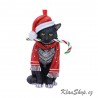 Vánoční ozdoba - Candy Cane Cat