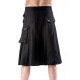 Pánský kilt Queen Of Darkness - Black kilt with buckles and side pocket