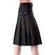 Pánský kilt Queen Of Darkness - Black kilt with buckles and side pocket