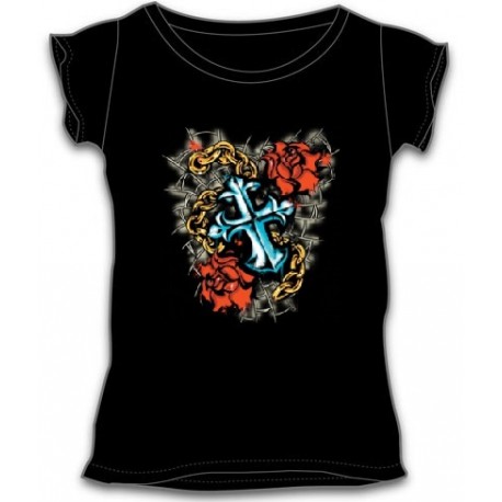 Dámské tričko - Cross and Roses