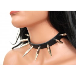 Kožený obojek s hroty