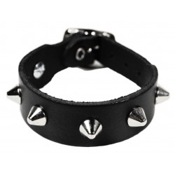 Kožený náramek se špičkami