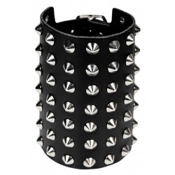 Kožený náramek se špičkami