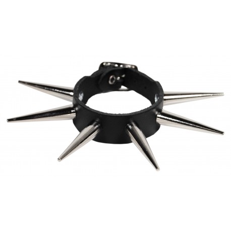 Kožený náramek s ostny