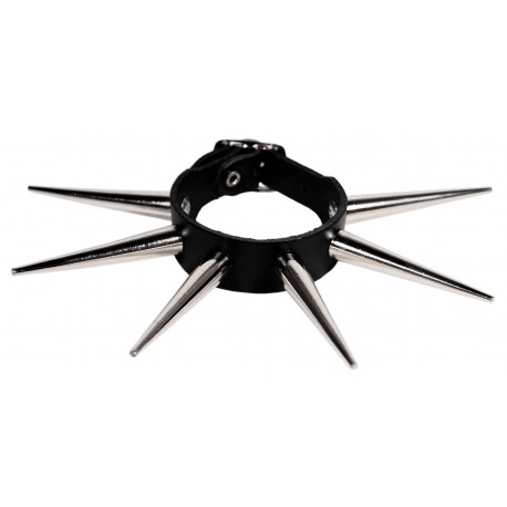 Kožený náramek s ostny