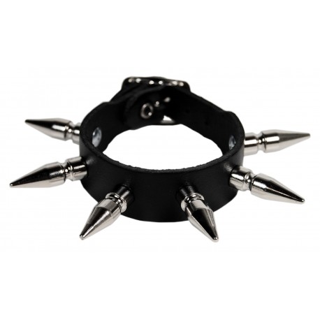 Kožený náramek s hroty