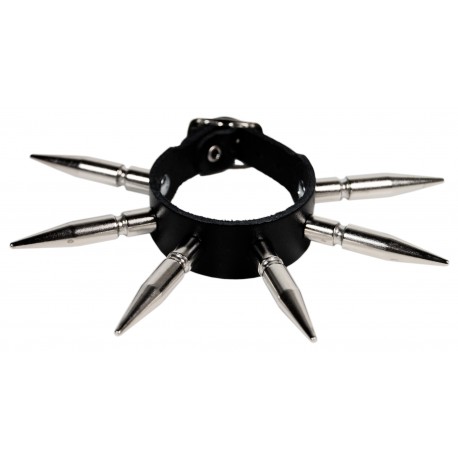 Kožený náramek s hroty