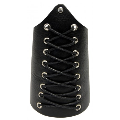 Kožený náramek na předloktí se šněrováním