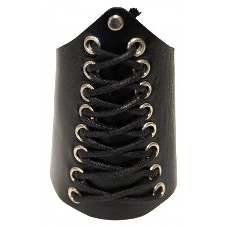 Kožený náramek na předloktí se šněrováním