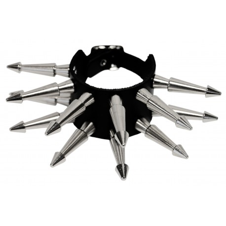 Kožený náramek  s hroty