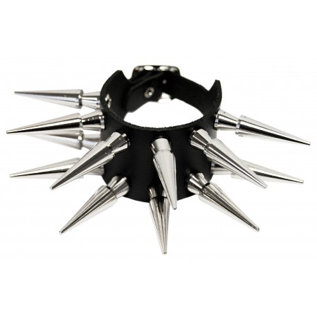 Kožený náramek  s hroty