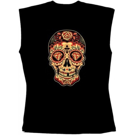 Pánské tričko bez rukávů - Day Of The Dead Sugar Skull