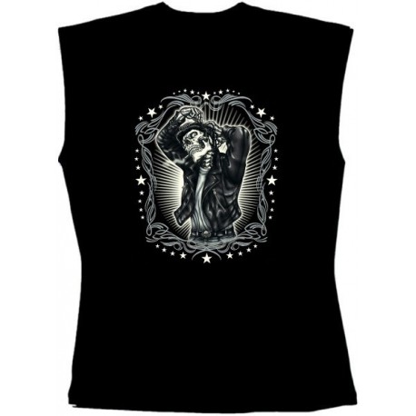 Pánské tričko bez rukávů - Greaser Leather Jacket