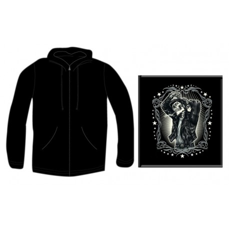 Pánská mikina se zipem - Greaser Leather Jacket