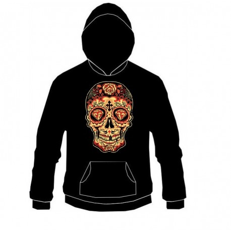 Pánská mikina s kapucí - Day Of The Dead Sugar Skull