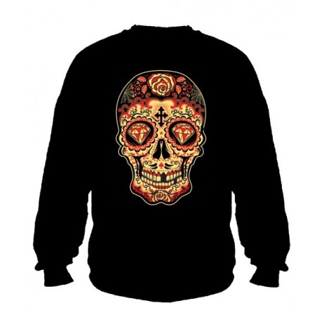 Pánská mikina bez kapuce - Day Of The Dead Sugar Skull