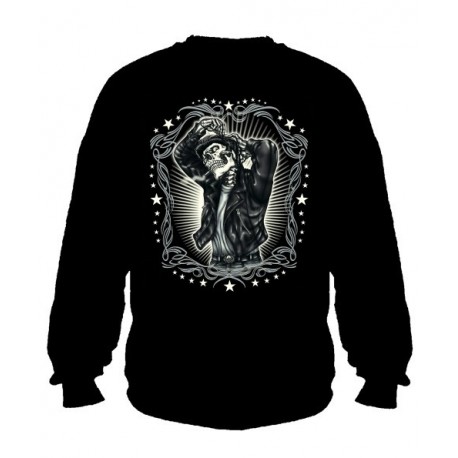 Pánská mikina bez kapuce - Greaser Leather Jacket