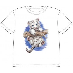 Dětské tričko s potiskem zvířat - Bílý Tygr