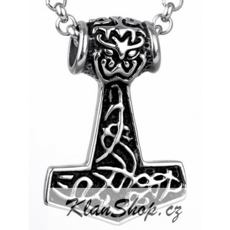 Ocelový přívěsek - Thorovo Kladivo